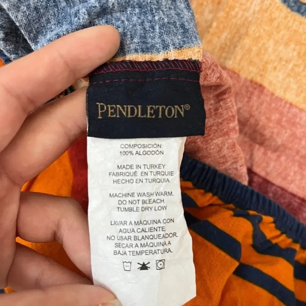 Pendleton Grand Canyon Flannel Fitted Sheet Striped Full/Double 100% Cotton